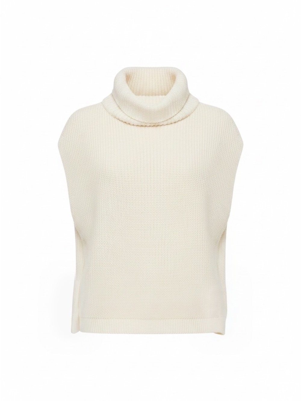 Stitches & Stripes Madison Sleeveless Turtleneck Sweater Cream NWT Knit Top NWT